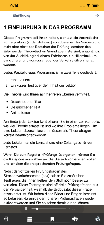 e.driver App – Lernfortschritt