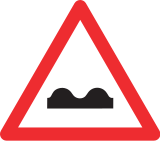Unebene Fahrbahn