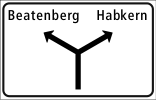 Vorwegweiser auf Nebenstrassen