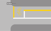 Aufstellbereich für Radfahrer (Beispiel 1)